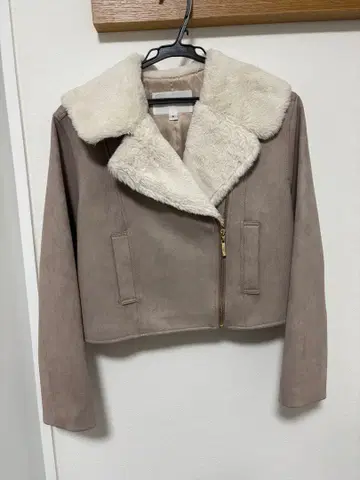 JILL by JILL STUART 인조 모피 라이더 자켓