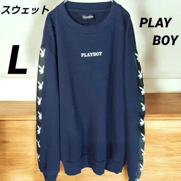 PLAYBOY 맨투맨 트레이닝복 남성용 L 사이즈 로고 자수