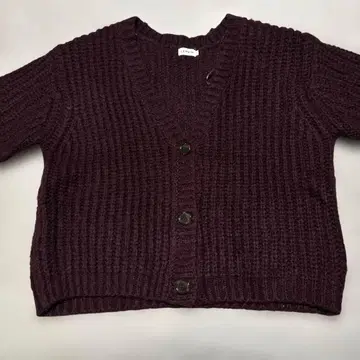 다크 퍼플 니트 가디건