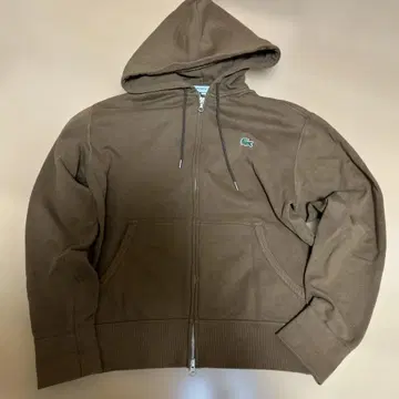 라코스테 브라운 후드 맨투맨