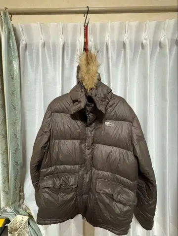 Bear USA 후드 부착 브라운 다운 자켓