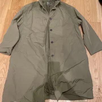 무인양품 충전솜 스텐카라 코트 카키 M 사이즈