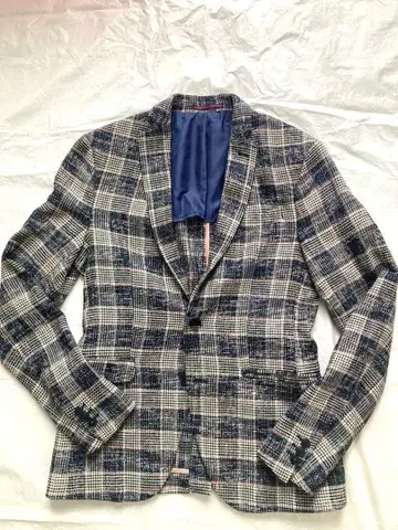 ZARA MAN 체크 무늬 테일러드 자켓 EUR 46