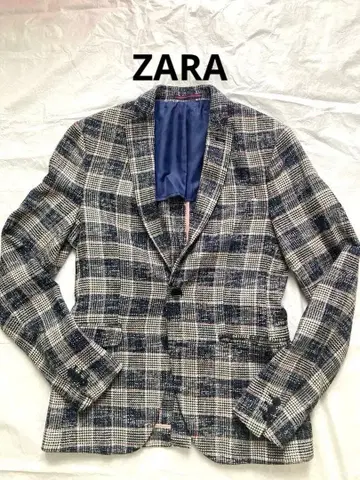 ZARA MAN 체크 무늬 테일러드 자켓 EUR 46