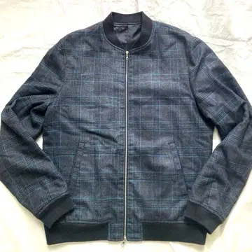 에디피스 체크 무늬 집업 자켓 블루종 M