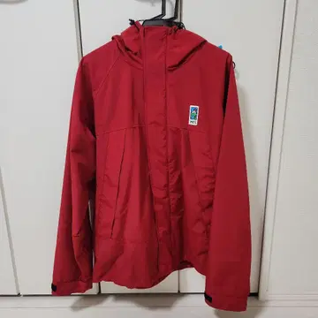 MEI 빨간색 후드 부착 나일론 자켓