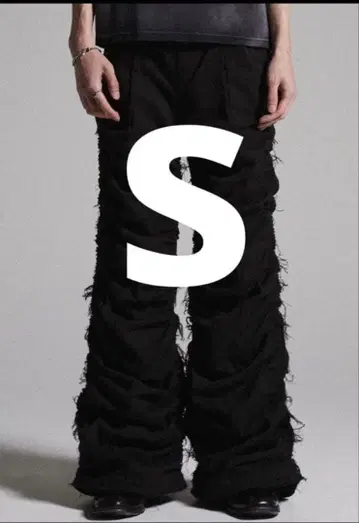 GRANCY 셔링 데미지 디자인 팬츠 S