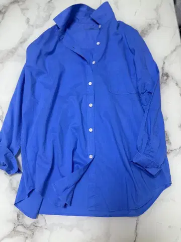 저널 스탠다드 렐룸 블루 오버사이즈 셔츠