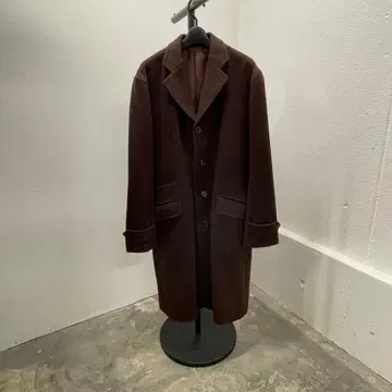 [ his TUBE ] 브라운 체스터 코트 울 계열