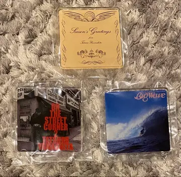 야마시타 타츠로 어쿠스틱 라이브전 CD 자켓 아크릴 배지 3종 세트