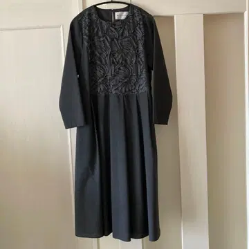 bulle de savon 가슴 리본 루프 긴팔 원피스