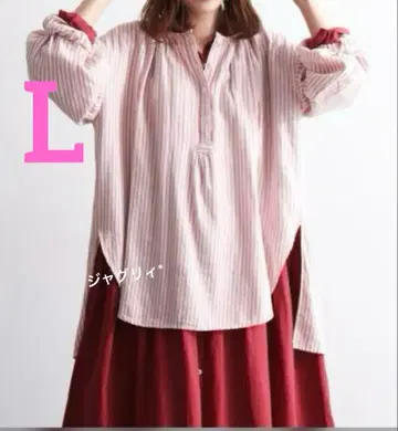 soulberry 스트라이프 셔츠 복슬복슬 빨간색 L