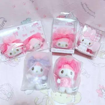 마이멜로디 리본 공주 50주년 마스코트 컴팩트 거울 헤어 클립