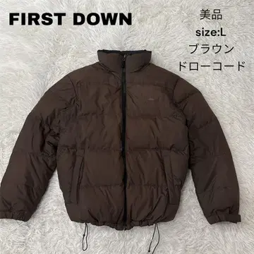 퍼스트 다운 다운 자켓 L 브라운 드로 코드 새상품급