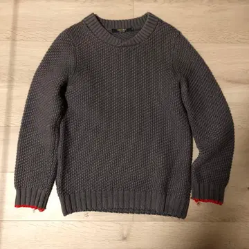 나리이리 나리프리 그레이 두꺼운 원단 뜨개질 스웨터 M