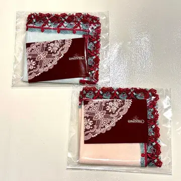 치카자와 레이스 뱅상캉 색스 블루 & 핑크 2장 세트 미사용