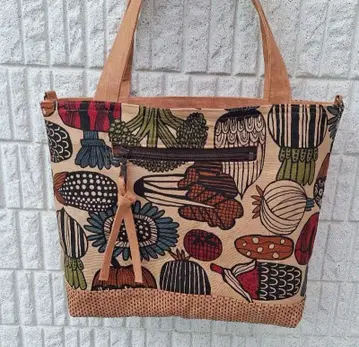 감즙 염색 빅 토트백