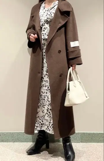 SNIDEL 우로코 캐시미어 롱 코트