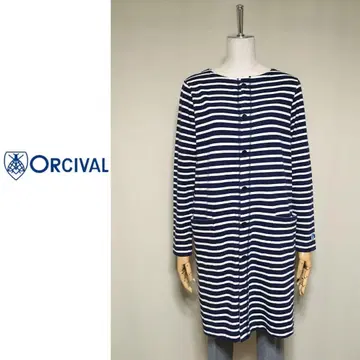 ORCIVAL 오르시발 워셔블 코튼 로드 보더 롱 가디건