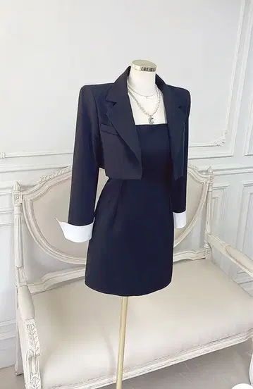 amood 자켓 세트 미니 원피스