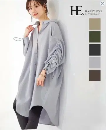 롱 셔츠 원피스