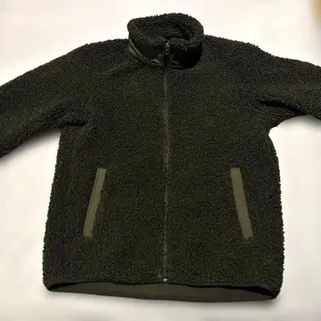 다크 그린 보아 자켓 풀 집업