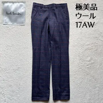 [컨디션 최상] 폴스미스 슬랙스 울 타탄 체크 네이비 현행 모델