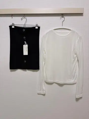 CIAOPANICTYPY 시어 Tee 부착 니트 베어 뷔스티에