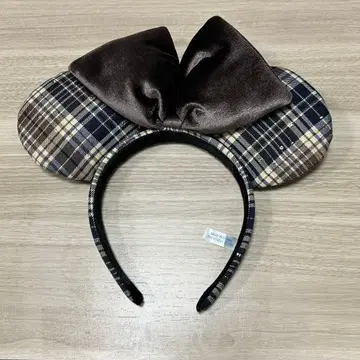 도쿄 디즈니 리조트 체크 무늬 머리띠