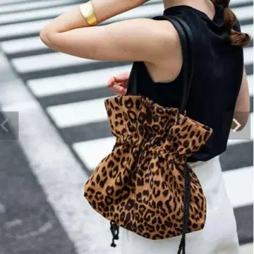 헤이니 hayni 복조리 토트백 레오파드 고사레 M