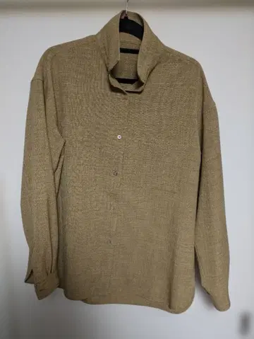 [ JEANASIS ] 베이지 긴팔 셔츠 심플한 디자인 F 사이즈