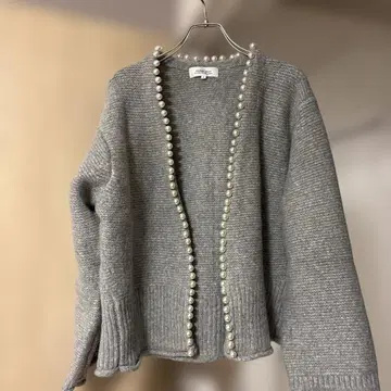 Arpege story 그레이 펄 가디건
