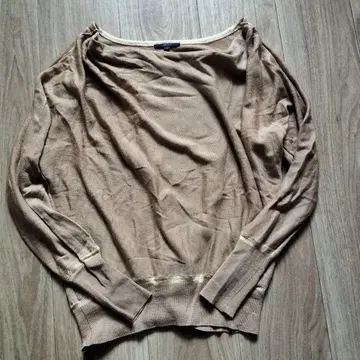 SHIPS 모카 브라운 긴팔 니트 울 100% S