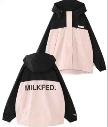 MILKFED. 밀크페도 로고 마운틴 후드티 핑크