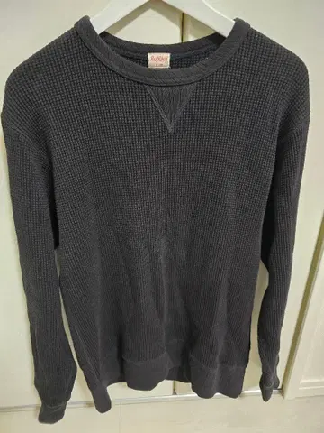 헬스니트 서멀 티셔츠 와플 스웨터 블랙