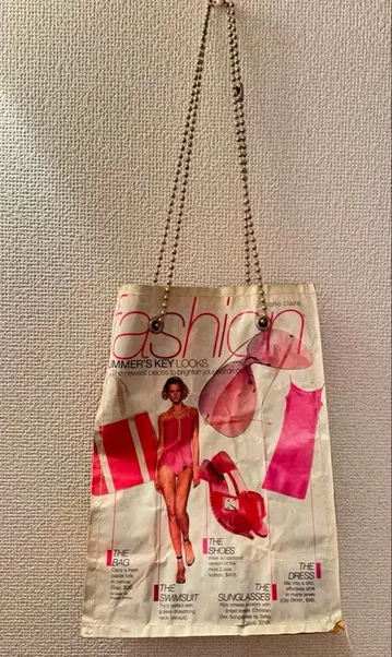 빈티지 패션 잡지 토트백