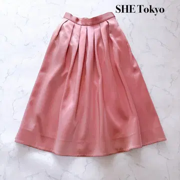 새상품급 SHE Tokyo Anna 새틴 볼륨 스커트