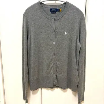 새상품급 폴로 랄프로렌 피마 코튼 크루넥 가디건 포니 자수 M
