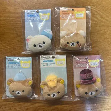 리락쿠마 스토어 점장 인형 배지 5종