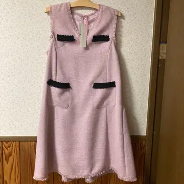 Prima Scherrer 핑크 슬리브리스 원피스