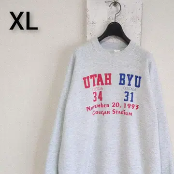 90s USA 제조 구제 의류 맨투맨 그레이 프룻 오브 더 룸 풋볼