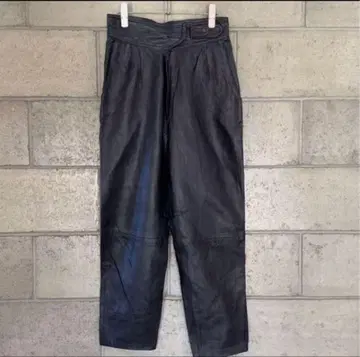 새상품급 Euro Vintage 리얼 가죽 팬츠 와이드 팬츠