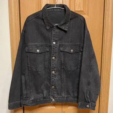 SELECT MOKA 블랙 데님 자켓