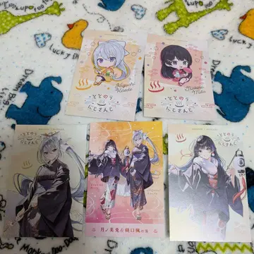 니지산지 x 극락탕 츠키노 미토 히구치 카에데 엽서 5장