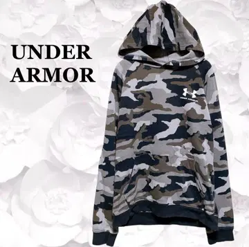[ 언더아머 ] 후드티 [ M ] 그레이 계열 카모플라쥬 후디