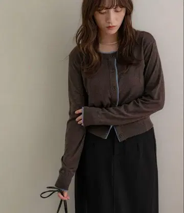 [ NOAHL ] 배색 니트 가디건