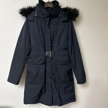 Theory 무스탕 다운 코트 네이비