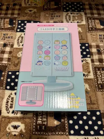 스누피 복권 LED 부착 삼면경