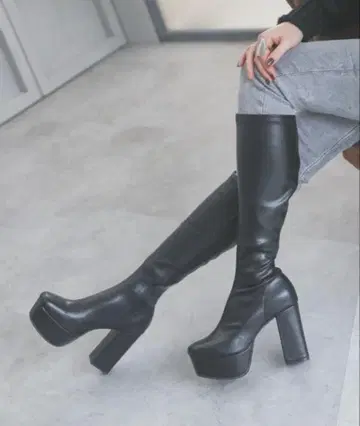 롱 부츠 블랙 vivian