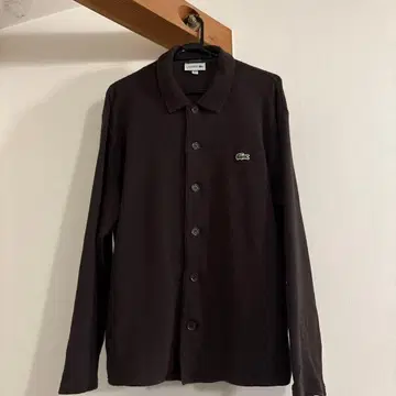 라코스테 카라 부착 가디건